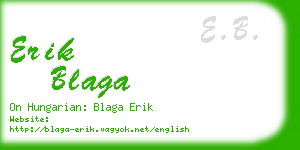 erik blaga business card